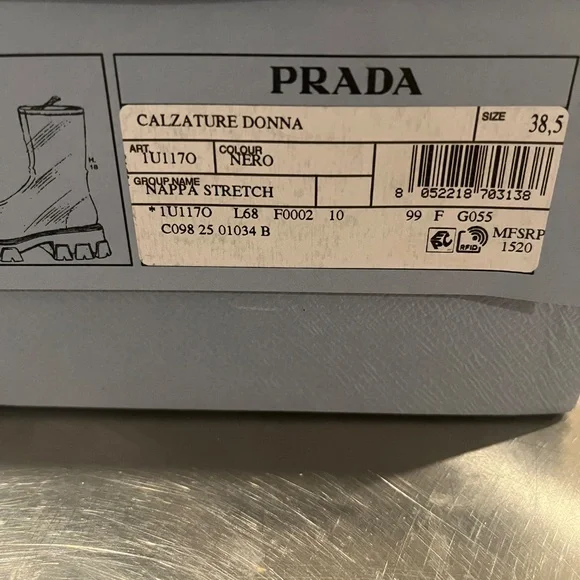 New Prada Monolith Lug Sole Boot 38.5 - Picture 7 of 7